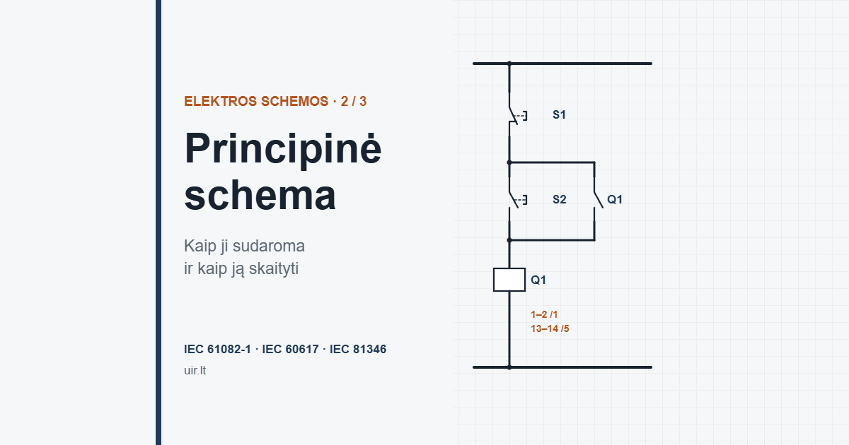 Principinė elektros schema – kaip ji sudaroma ir kaip ją skaityti
